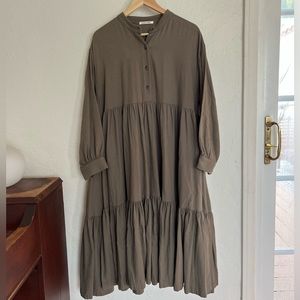 Black Crane Tent Dress in Mud Size Small (oversized)